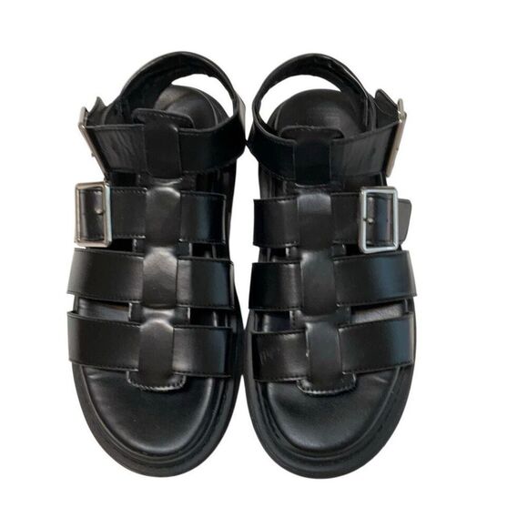 Black Fishemancore Chunky Sandals, 7Wide. - Picture 3 of 15